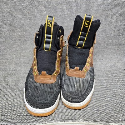 Nike Lunar Force 1 Duckboot Brown Black Watershield 805899-201 Mens Boots