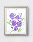 Original Painting 11x14 Floral Flowers Acrylic Art on Paper Signed Unique Decor — photo 1