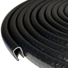 Rubber Edge Trim Black 26Feet, Fits 1/8  Edge, Flexible U Shape Fits 1/8" Edge