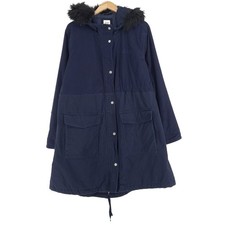 GAP Cappotto Lungo In Cotone Blu Traspirante Donna Taglia XL