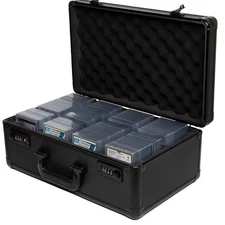 120 PSA Graded Card Storage Box 4 Slots Sports Card Holder Case Coded Lock