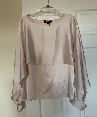 NWOT DKNY blush pink blouse