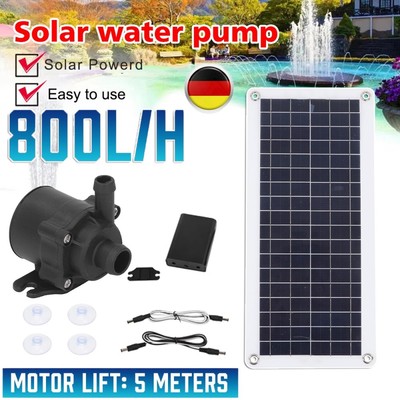 Solar Panel Powered 50W 800L/H DC 12V Low Noise Garden Brushless Water Pump Kits