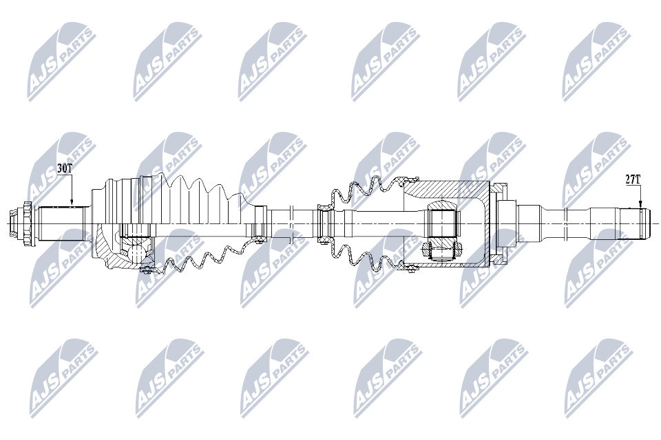 DRIVE SHAFT NPW-BM-152 FOR BMW M47D20 2.0L 4cyl X3 E83 N52B25BF/AF/A M54B25 2.5L - Image 10