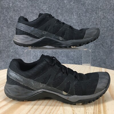 Merrell Shoes Womens 8 Siren Hex Q2 E Mesh Hiking Sneakers Black Lace Up Low Top