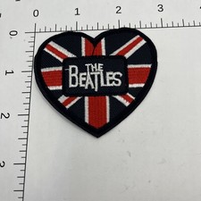 the Beatles heart uk flag music rock band Embroidered Patch 846
