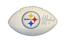 JuJu Smith Schuster Signed Pittsburgh Steelers Logo Football JSA