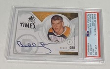 Bobby Orr Boston Bruins Sign Of The Times PSA 7 Graded W/ 10 Auto Signed Card!