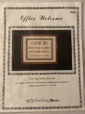 Mill Pond Designs Cross Stitch Pattern Office Welcome 909
