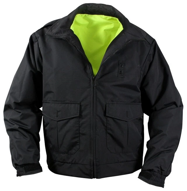 Rothco Reversible Hi-Visibility Uniform Jacket - Yellow/Black - Image 2 of 3