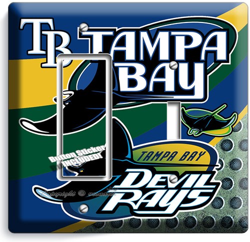 TAMPA BAY DEVIL RAYS BASEBALL TEAM LICHTSCHALTER STECKDOSE PLATTE MANN HÖHLE ZIMMER DEKOR - Bild 27 von 34