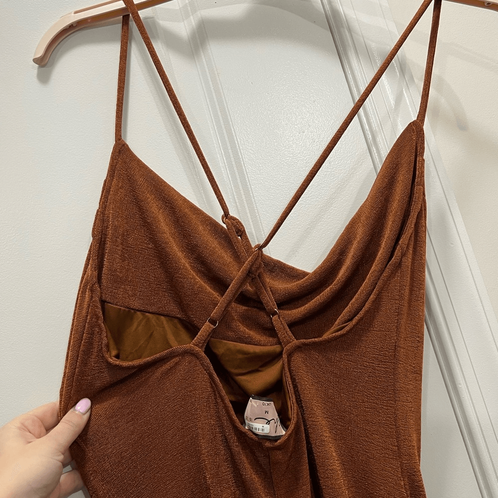 she is us slinky slip dress She Is Us Brown Slinky Slip Dress Size 6 US $80