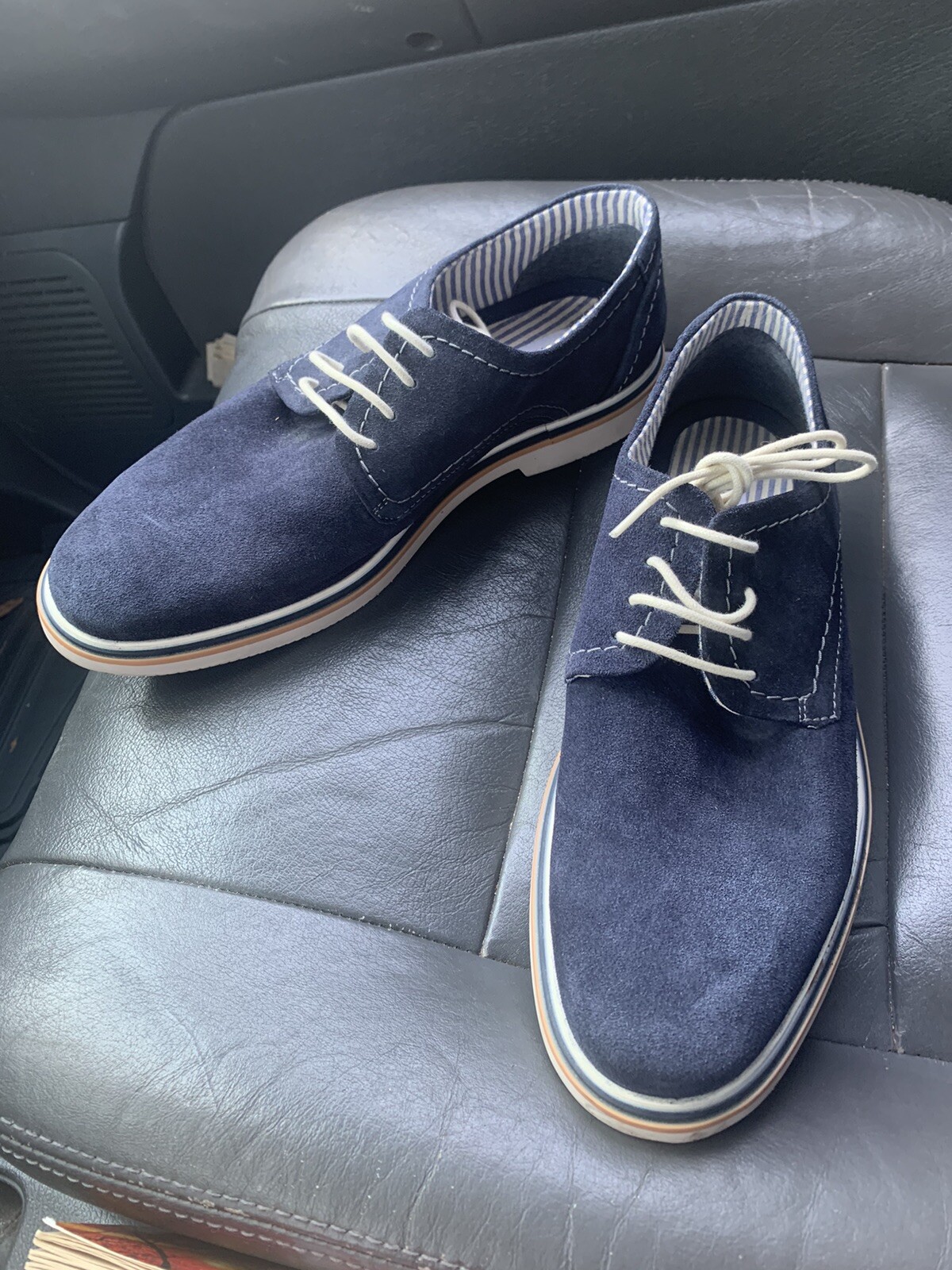 SAOLA Steve Madden suole Oxford in pelle scamosciata blu 8 5 M