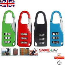 4pcs 3 Digit Combination Number Locks Padlock Locker Lock Home Luggage Travel UK