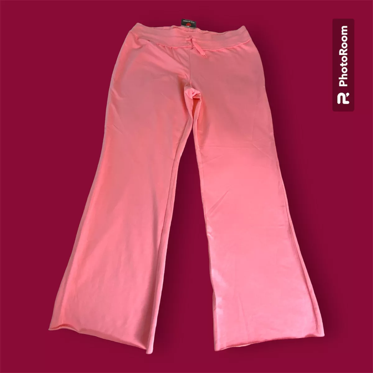 NWT Vintage Joe Boxer Pink Women's XL Sweatpants Raw Edge Slight