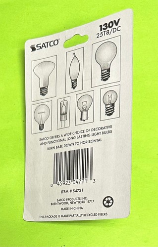 25 25T8DC 130V 120V D.C. BAYONET Base Clear Light Bulb - Picture 2 of 2