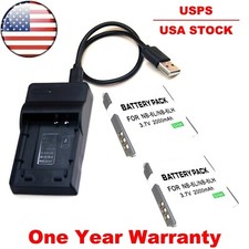 Battery / USB Charger For NB-6LH Canon PowerShot SD1300 IS SD3500 IS SD4000 IS
