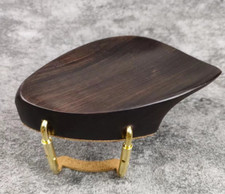 British Natural Ebony Violin Chinrest,4/4 Violin Chin Rest with Clamp Bracket