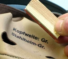German M38 Paratrooper Helmet Liner Markings Stamp WW2 fallschirmjäger Stahlhelm