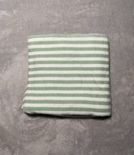Cloud Island Receiving Blanket Mint Green White Stripe Flannel Lovey 28"x28"