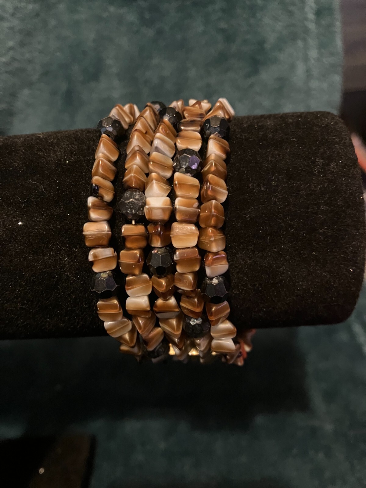 Ladies Multistrand Stone Stretch Bracelet