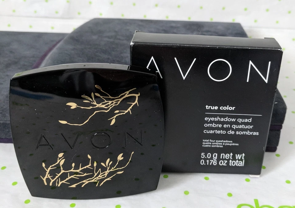 Avon True Color Eye Shadow Quad SAVAGE BEAUTY Mirror Compact NIB - Image 2 of 2