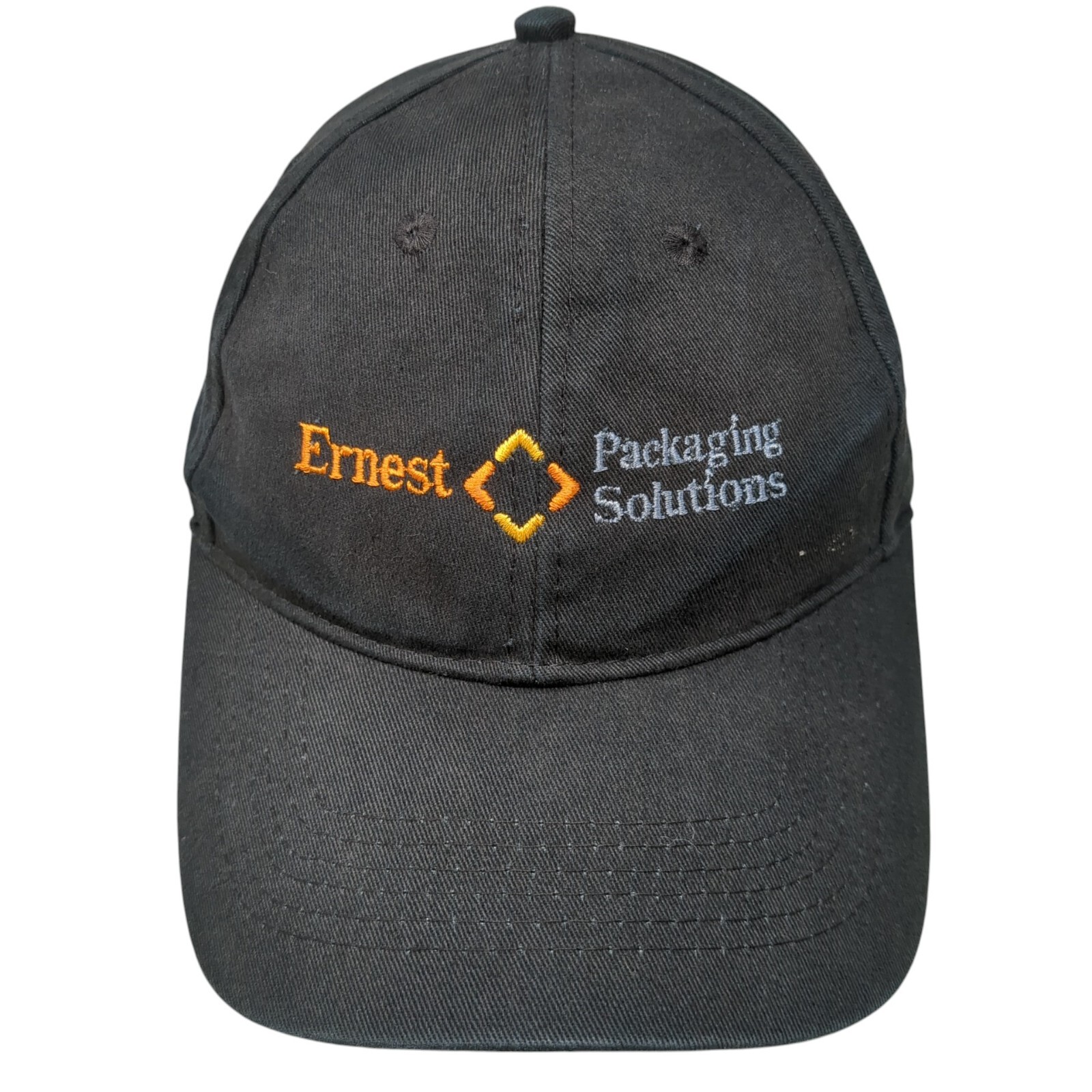 Ernest Packaging Solutions Strapback Hat Black OS… - image 1