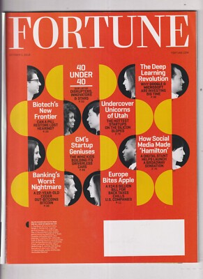 Fortune October 1, 2016 40 Under 40, Biotech's New Frontier, How Social Media Ma