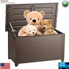 TECSPACE 221 LBS bearing capacity 100 Aluminum Brown Outdoor/Indoor Storage Box
