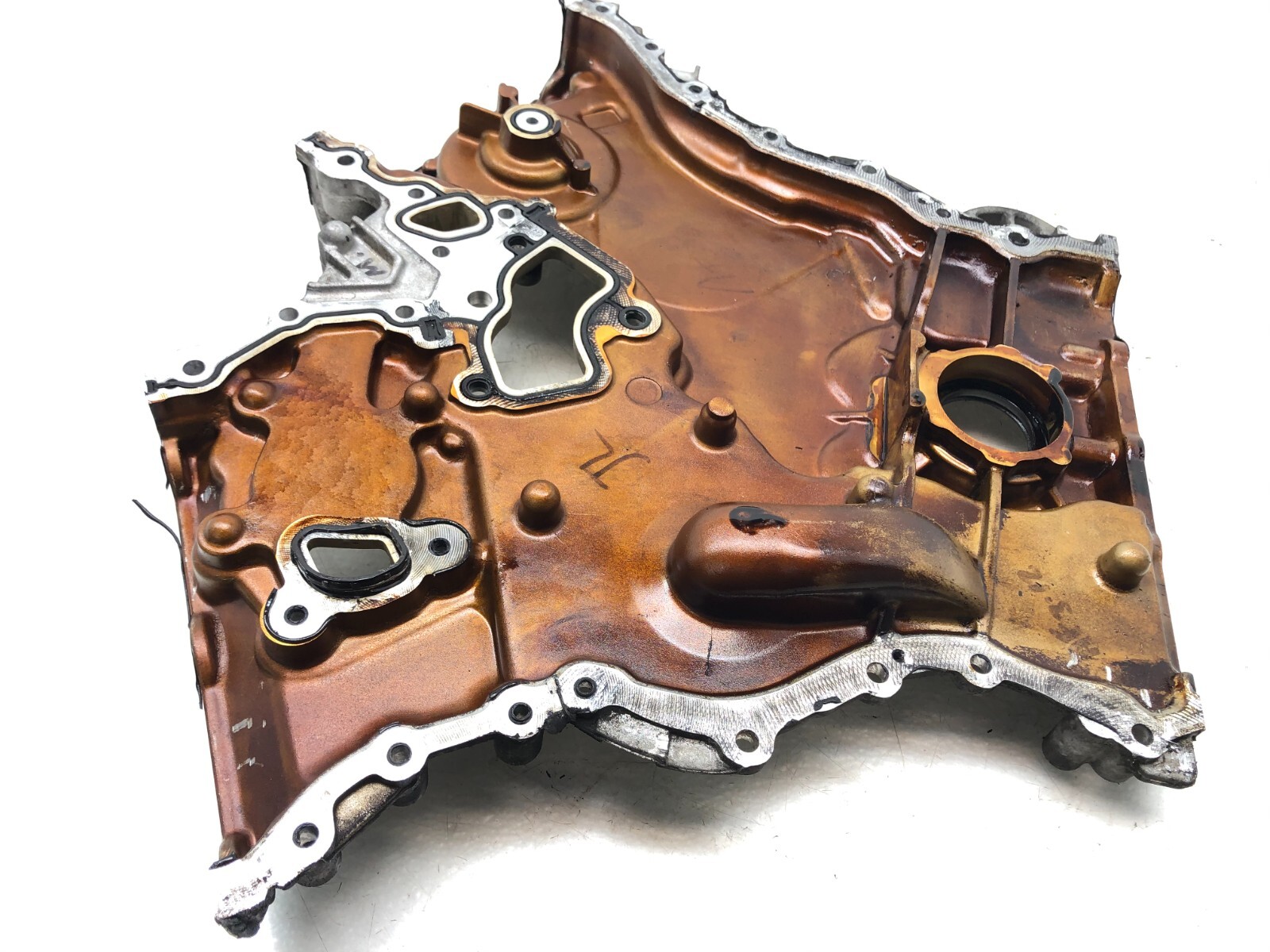 2014-2017 MASERATI GHIBLI S 3.0L V6 ENGINE MOTOR TIMING CHAIN COVER PLATE OEM.