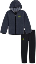 NWT Under Armour Toddler 2-Pc Full Zip Fleece jacket Joggers Set Sz 12 m 37