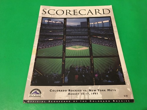 NEW YORK METS vs COLORADO ROCKIES 8/17/97 Game Scorecard Baseball Imperfect READ