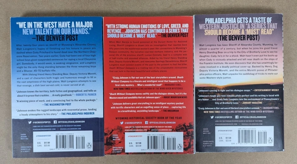 Longmire Series Paperback 3 Book Set - By: Craig Johnson - Free Shipping - Image 3 of 4