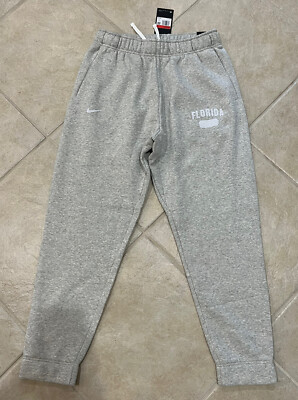 University Of Florida Gators 2021 Jumpman Nike Grey Fleece Sweatpants Men Large