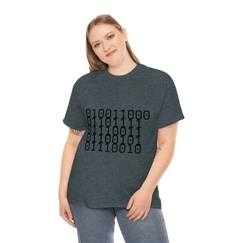 Unisex Heavy Cotton Tee Binary for LOSER and Loser on back of shirt - Bild 86 von 145