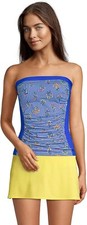 NWT Lands' End Women's Removable Strap Bandeau Tankini Top Size 8 120 FLG166