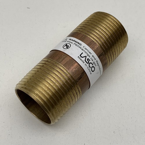 Lasco 26-2608 Brass Pipe Nipple 1" NPT x 3" Length