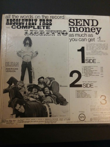 The Mothers of Invention Absolutely Free Vinyl LP Frank Zappa V/V6-5013X Verve - Picture 4 of 12