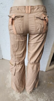 VTG Y2K Abercrombie Fitch Pants Tan Cargo Baggy Low Rise Kids 16 VTG Y2K Abercrombie Fitch Pants Tan Cargo Baggy Low Rise Kids 16