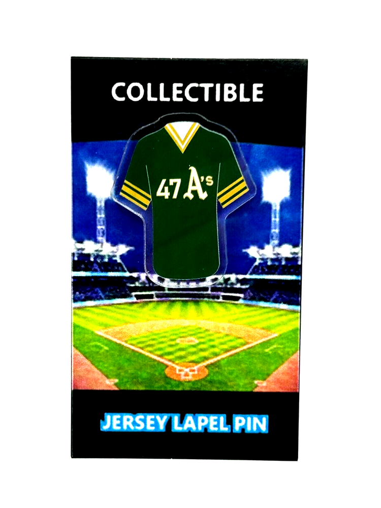 Oakland Athletics Ron Flores jersey lapel pin-Classic RETRO Collectible