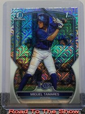 Miguel Tamares 2023 Bowman Chrome Mojo Refractor BCP-179 Rays 1st