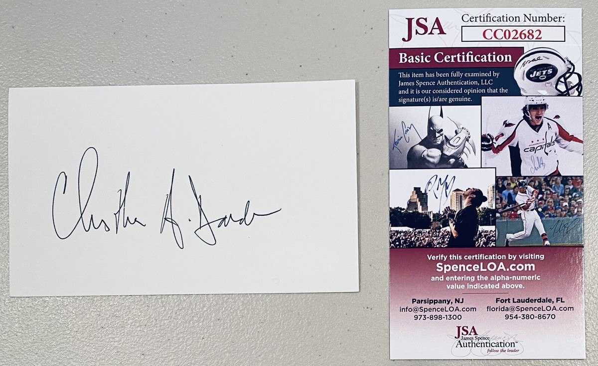 Christopher Darden Signed Autographed 3x5 Card JSA OJ Simpson