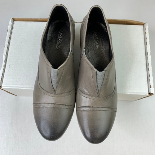Josef Seibel Womens Shootie Taupe Grey Slip-On Heeled Ankle Boots Shoe Sz 6.5/37 - Picture 3 of 11