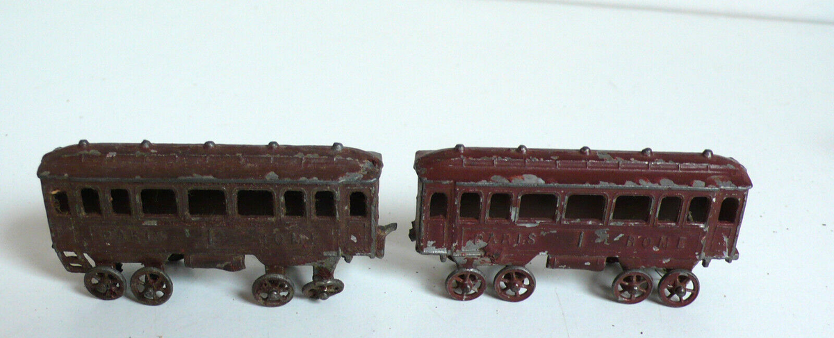 Train Ancien PLM Rame Paris-Rome / Calais-Nice – Wagons Métal 6,5 Cm (état De Jeu)