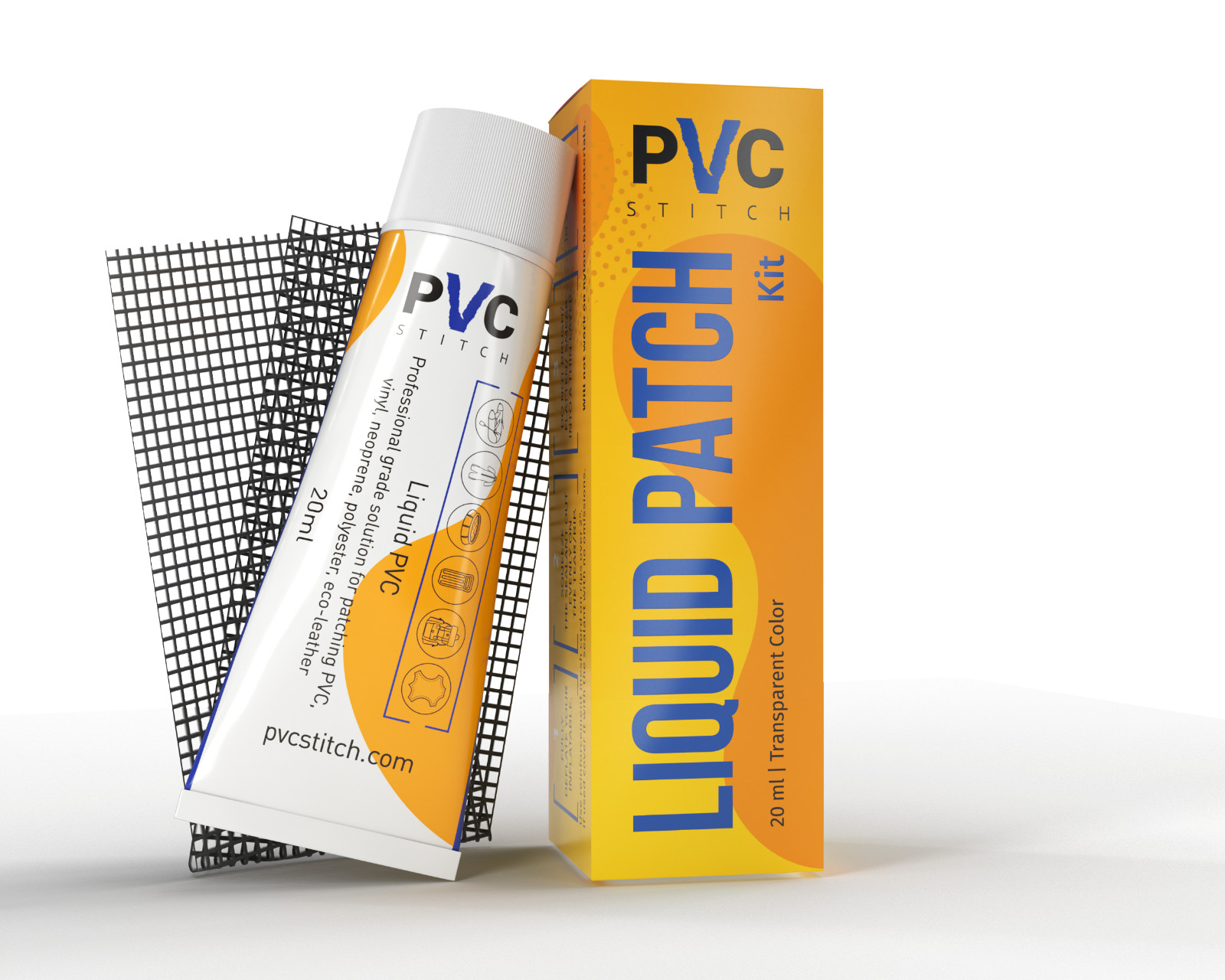 Kit de reparación de pegamento de puntada de PVC (pegamento + cable) para PVC, vinilo, neopreno, poliéster