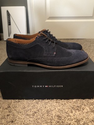 tommy hilfiger blue suede shoes