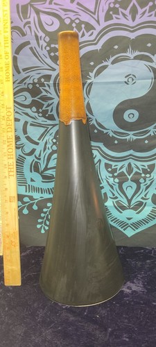 Pier 1 Imports 19" Tall Made In INDIA Vase Orange Drip Glaze Broad 7" Base - Picture 4 of 9