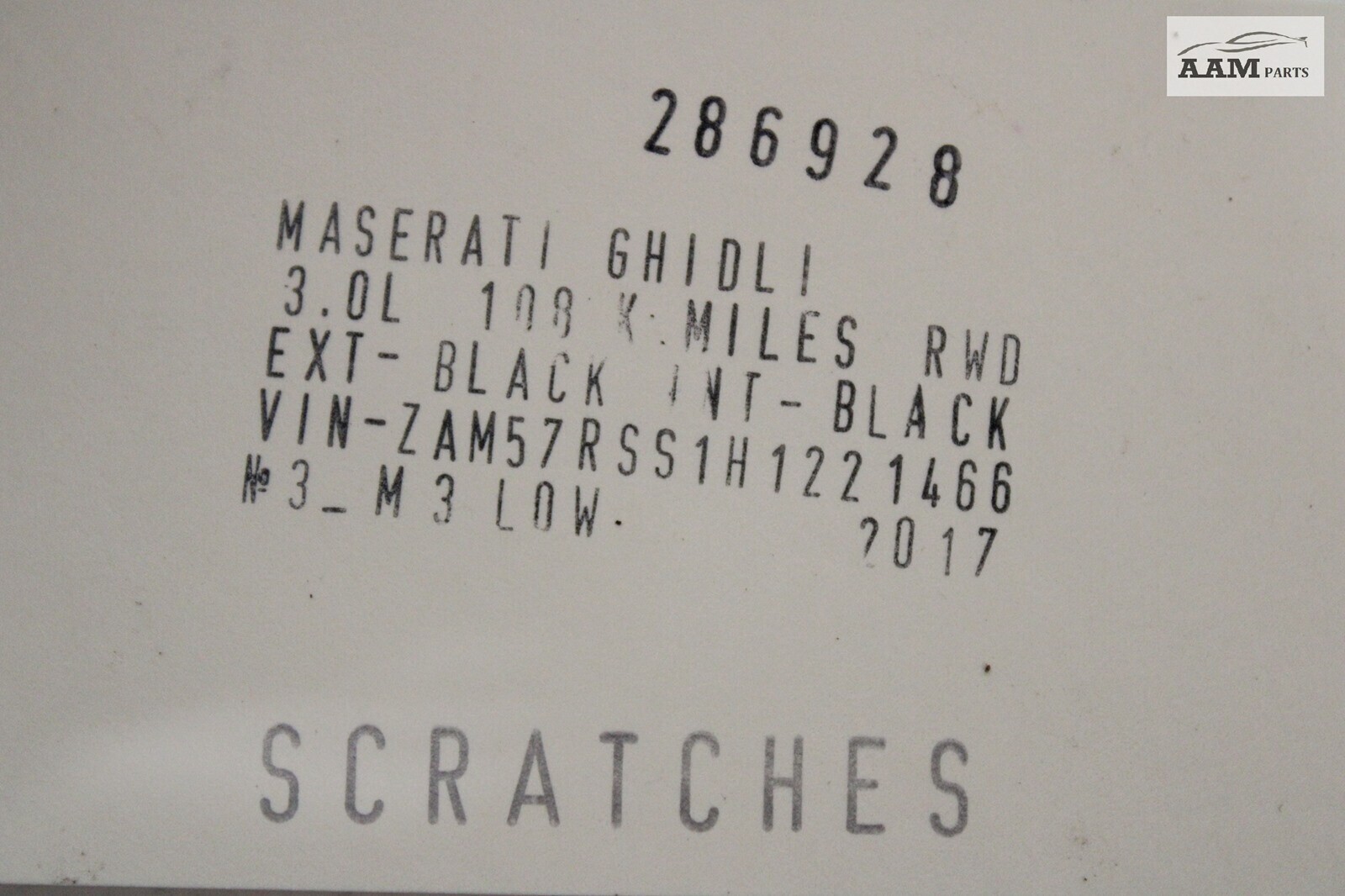 2014-2021 MASERATI GHIBLI M157 3.0L V6 ENGINE MOTOR APPEARANCE TOP COVER OEM