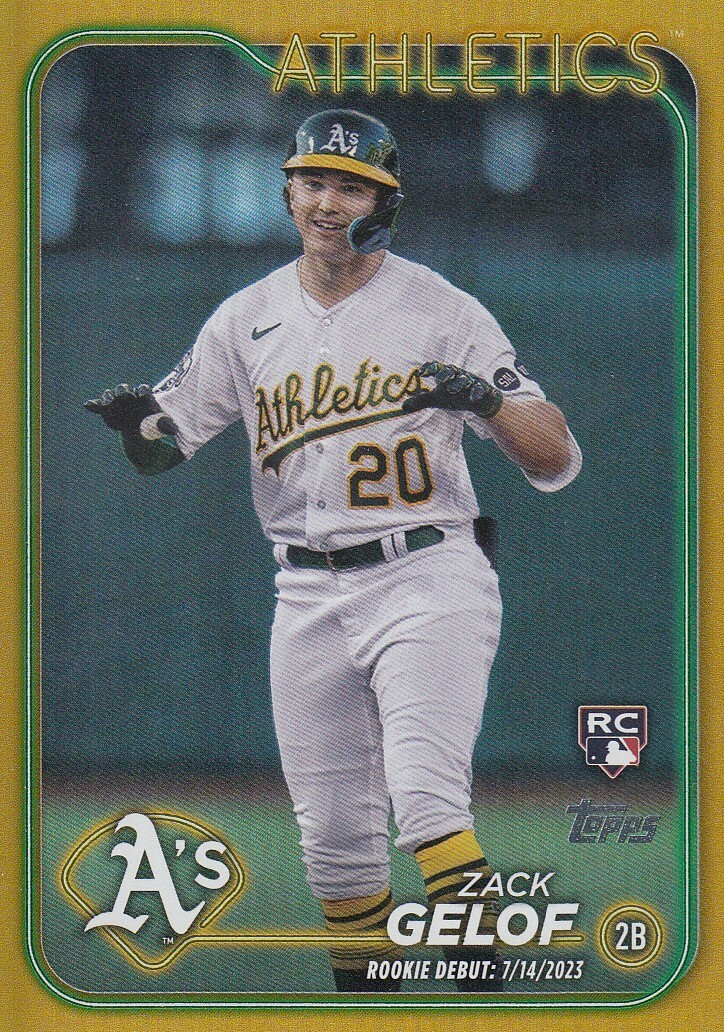 ZACK GELOF TOPPS UPDATE ROOKIE GOLD FOIL RC A'S #US131 2024 24