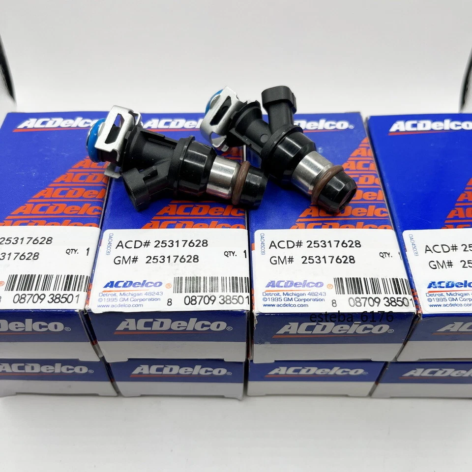 New Set of 8PCS OEM 25317628 Fuel Injector for Buick Cadillac Chevrolet Sierra - Image 2 of 4